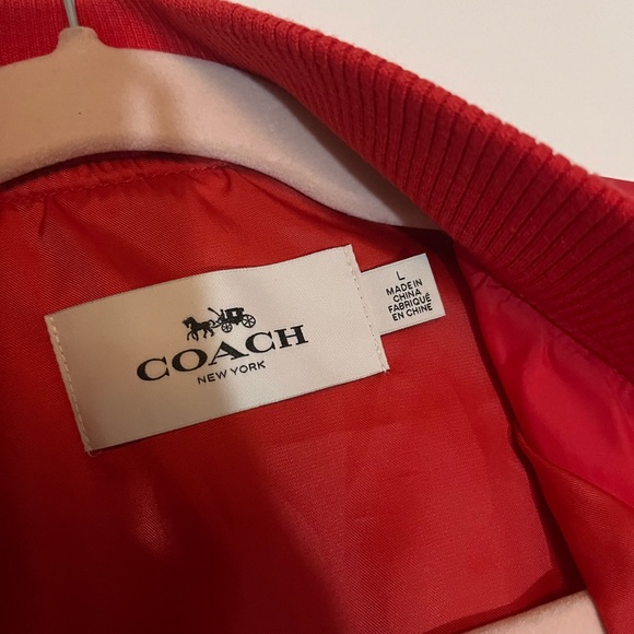 COACH MA-1 - Red Bomber Jacket - Picture 2 of 6